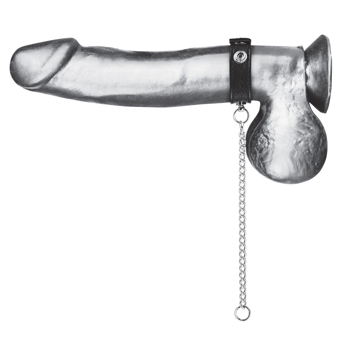 Blue Line Snap Cock Ring with Leash (8253256794351)