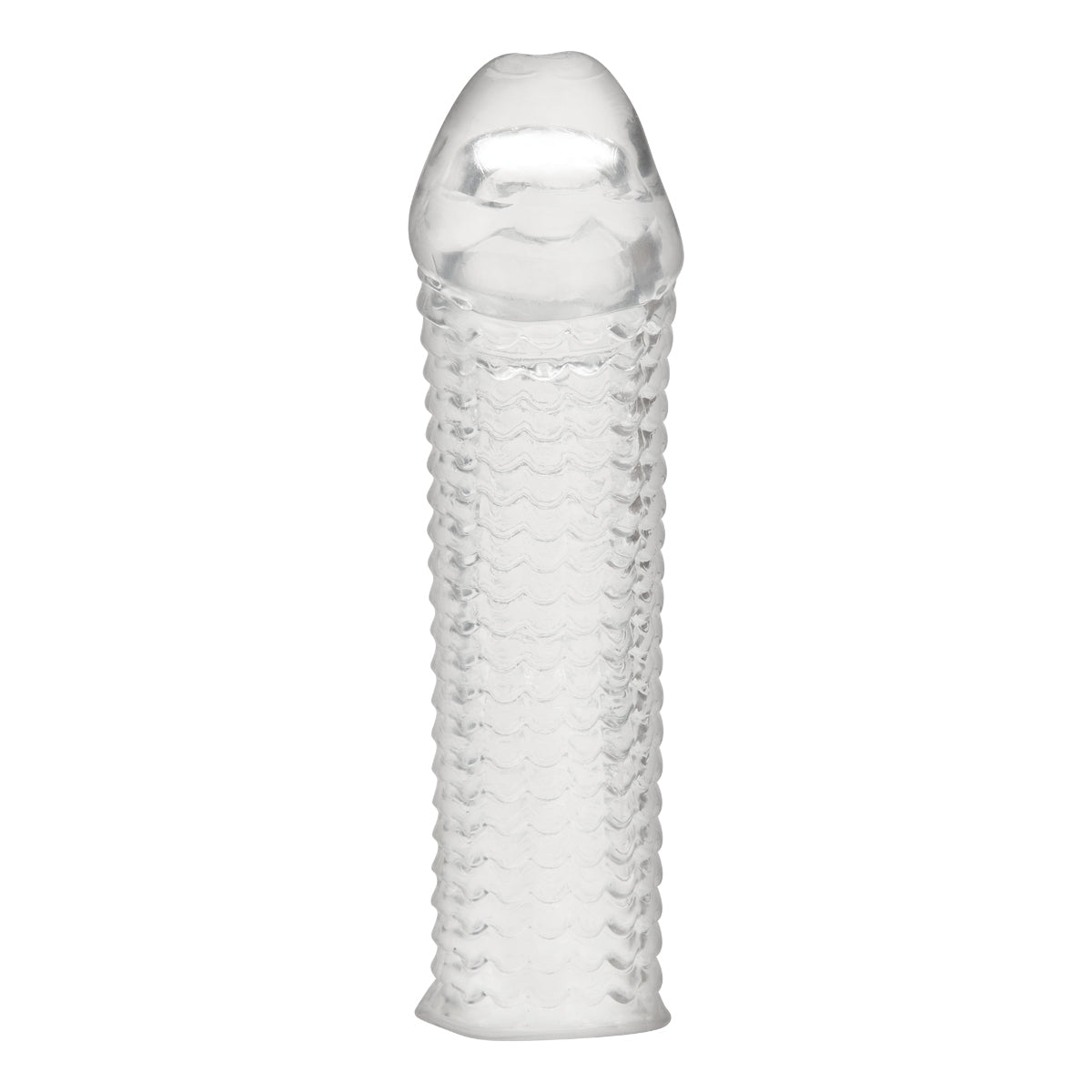 Blue Line Clear Textured Penis Enhancing Extender Sleeve 6.5" (8253274226927)