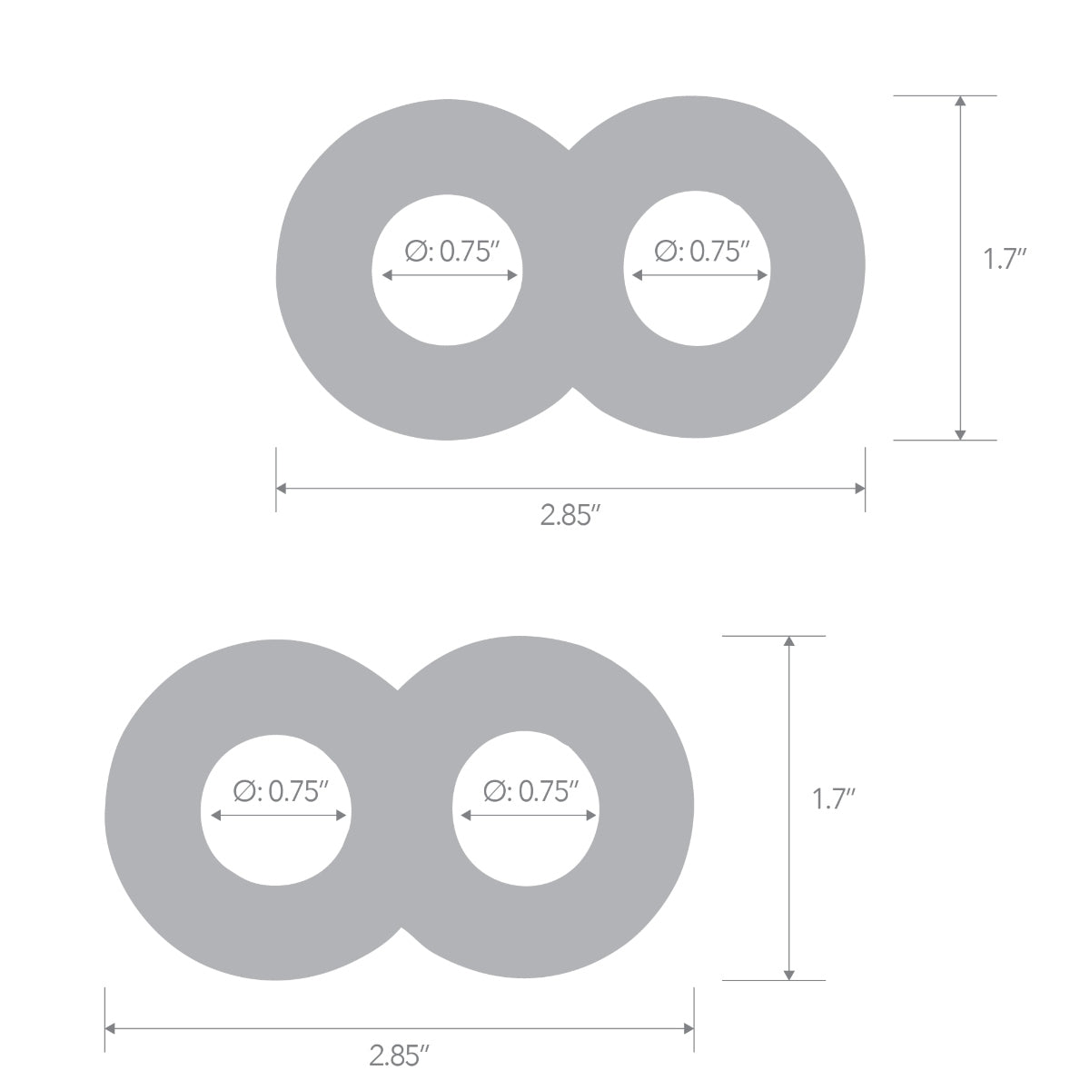 Blue Line 2 Pack Duo Cock And Ball Stamina Enhancement Cock Ring (8253152788719)