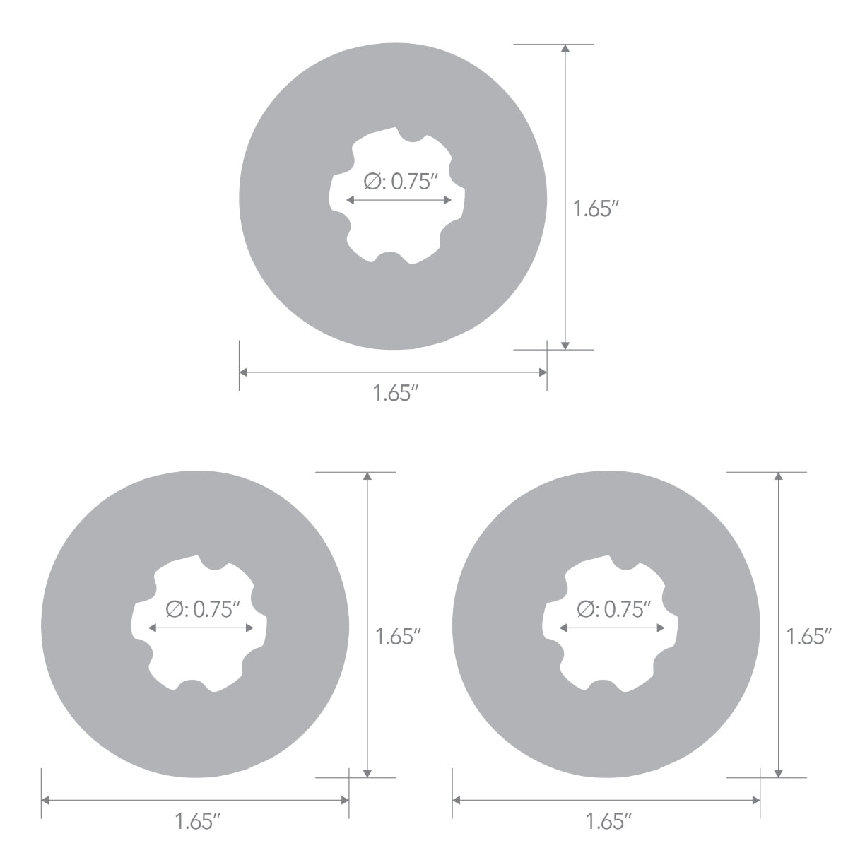 Blue Line 3 Pack Ribbed Rider Cock Ring Set (8253335994607)