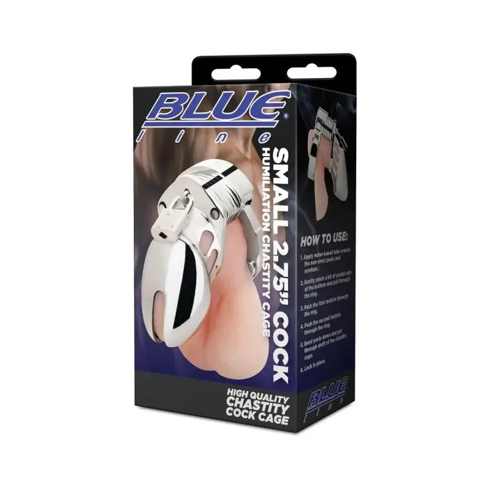 Blue Line Small Cock Humiliation Chastity Cage 2.75" packaging