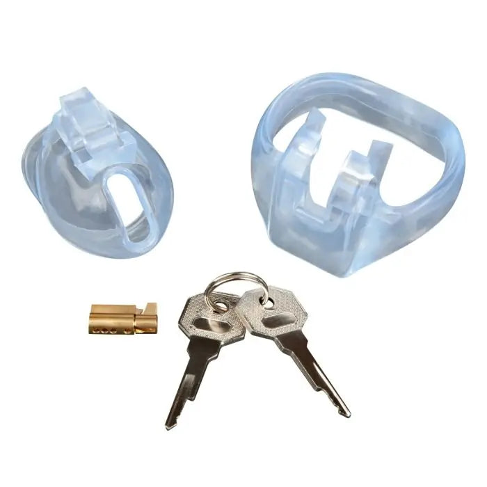 Blueline Small Dick Acrylic Mini Chastity Cage