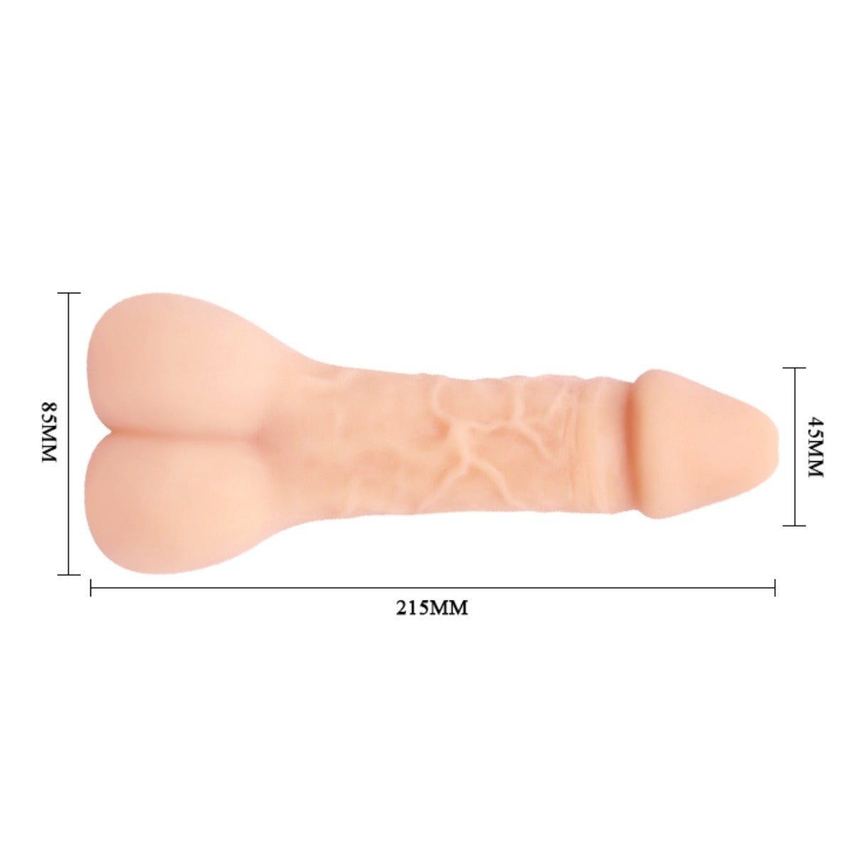 Pretty Love Baile Bigger Man Plus Masturbator Penis Extender 8.5 Inches Light Pink dimensions