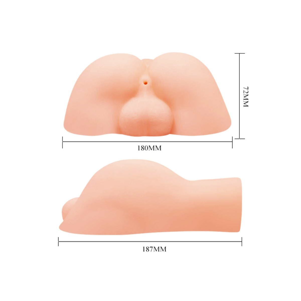 Pretty Love Temptation Bigger Male Vibrating Masturbator Pink dimensions