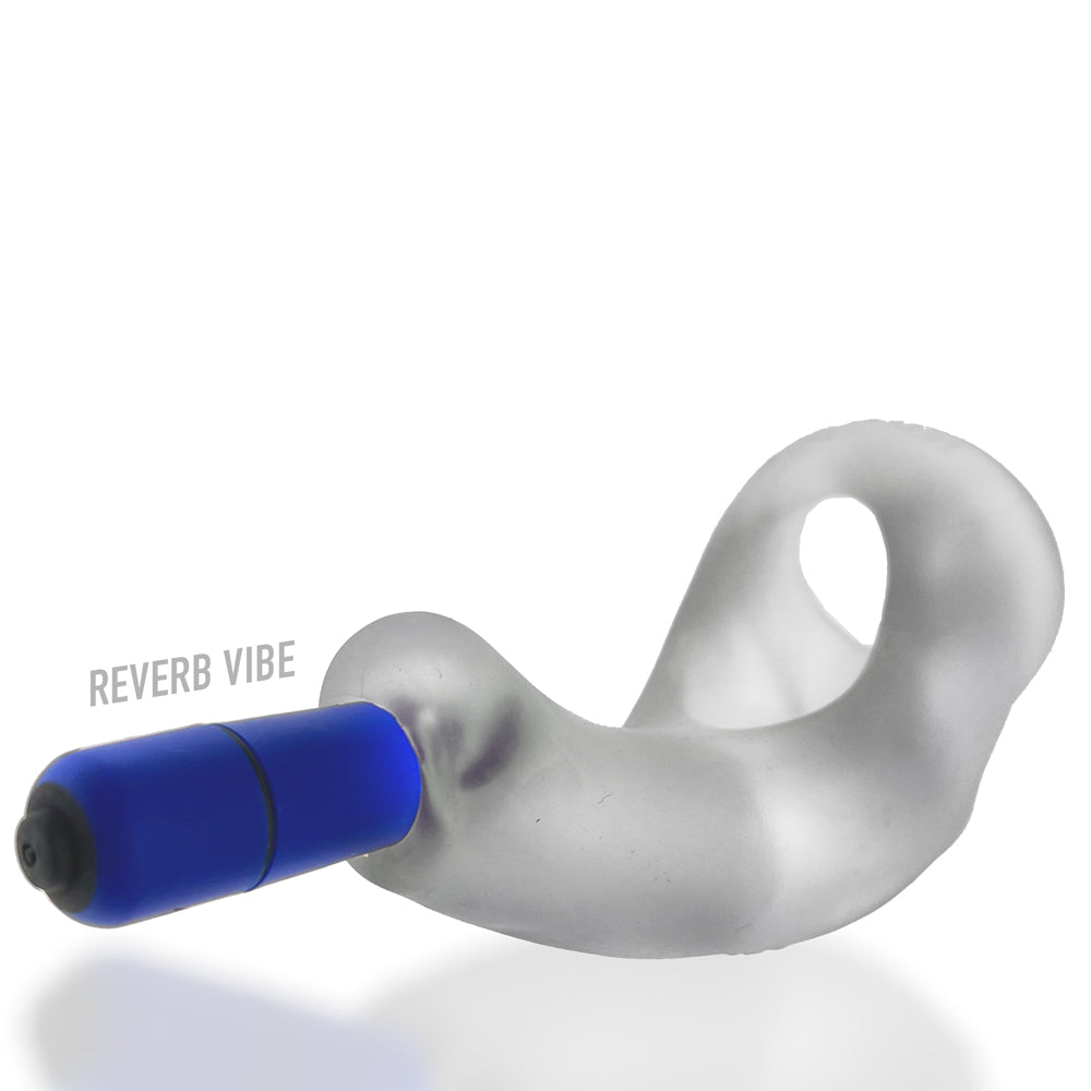 Buzzfuck Sling with Taint Vibe Vibrating Cock Ring Clear Ice (8075336810735)