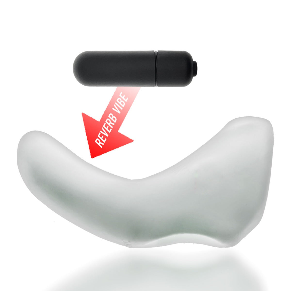 Buzzfuck Sling with Taint Vibe Vibrating Cock Ring White Ice (8075354472687)