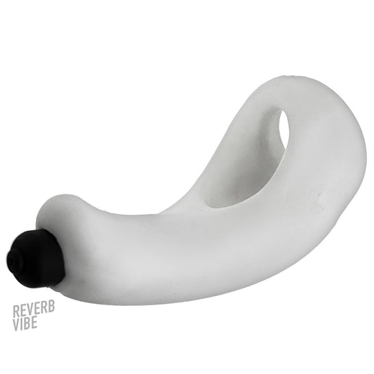 Buzzfuck Sling with Taint Vibe Vibrating Cock Ring White Ice (8075354472687)
