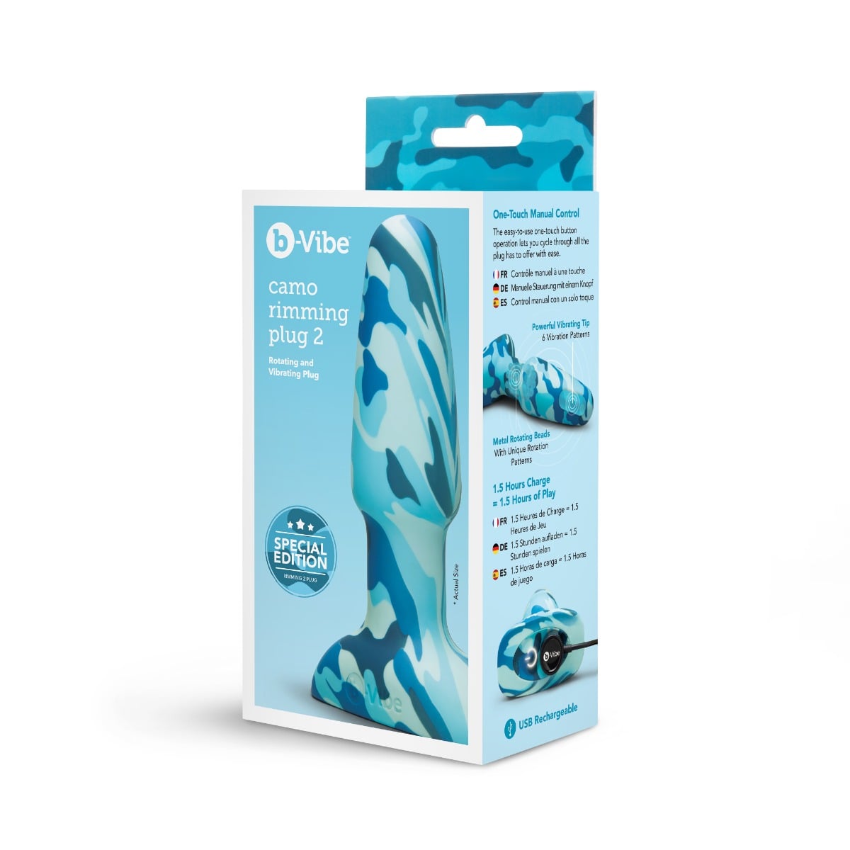 b-Vibe RIMMING 2 CAMO packaging front and side