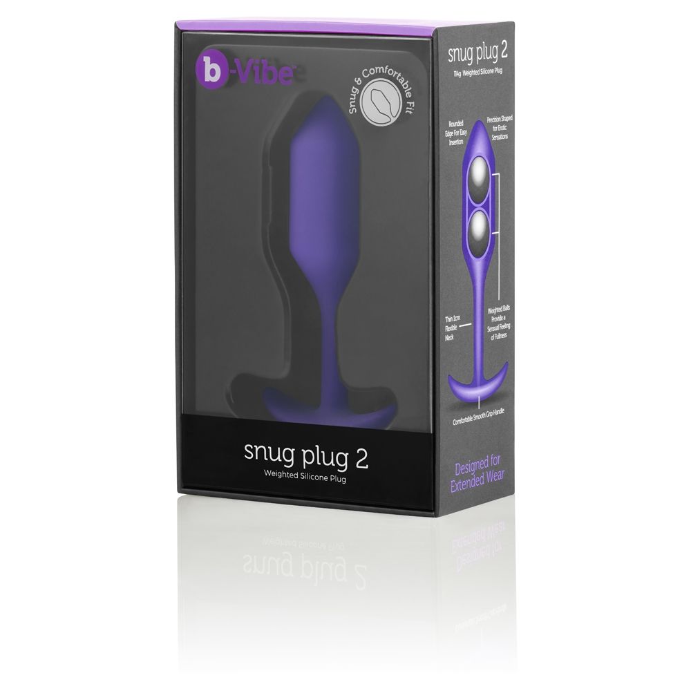 b-Vibe Snug Plug 2 Vibrating Butt Plug Purple (8182519562479)