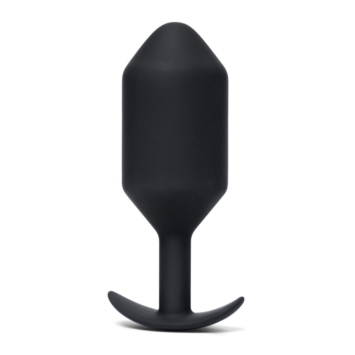 b-Vibe Snug Plug 7 Weighted Silicone Butt Plug Black (8182615769327)