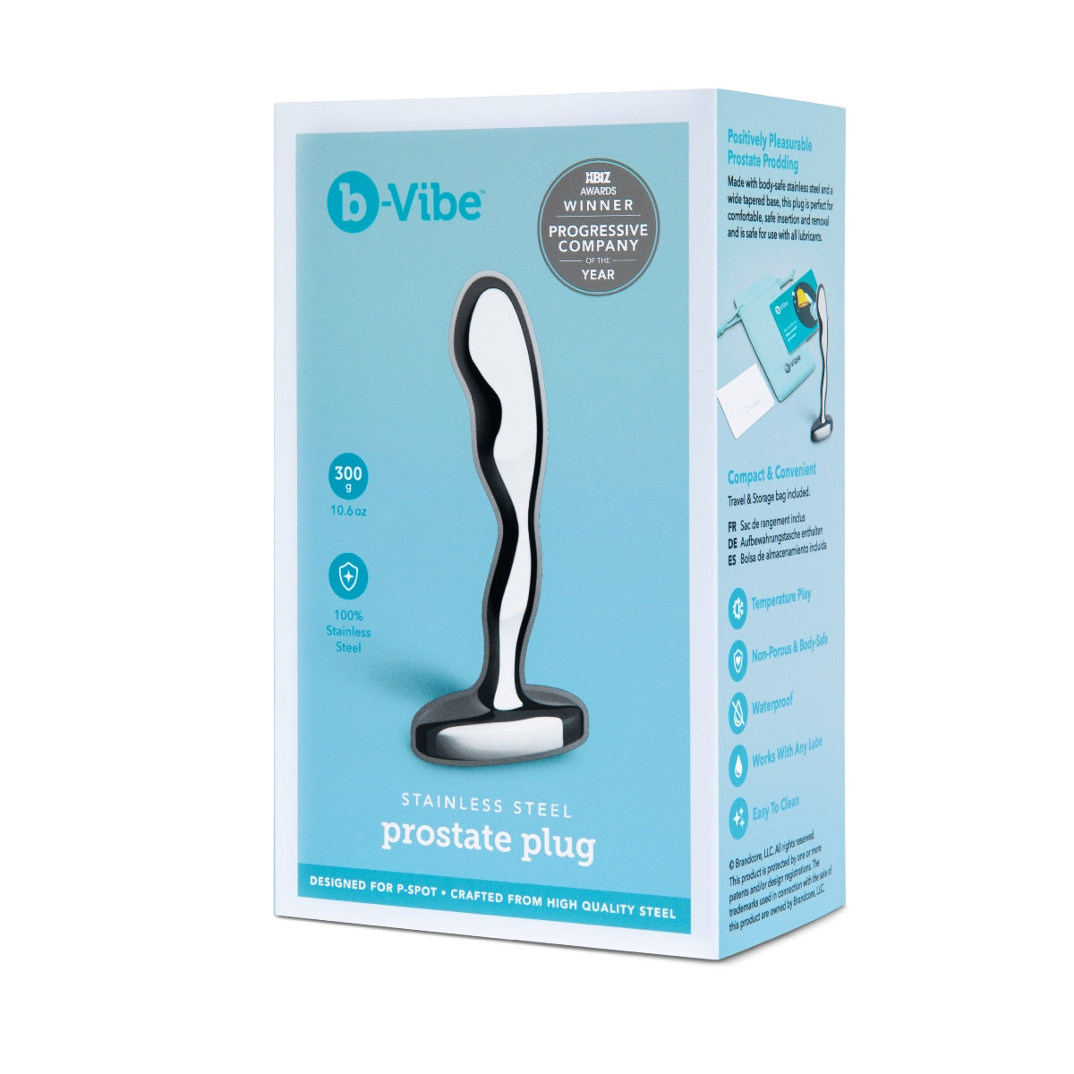 b-Vibe Prostate Plug Stainless Steel Butt Plug