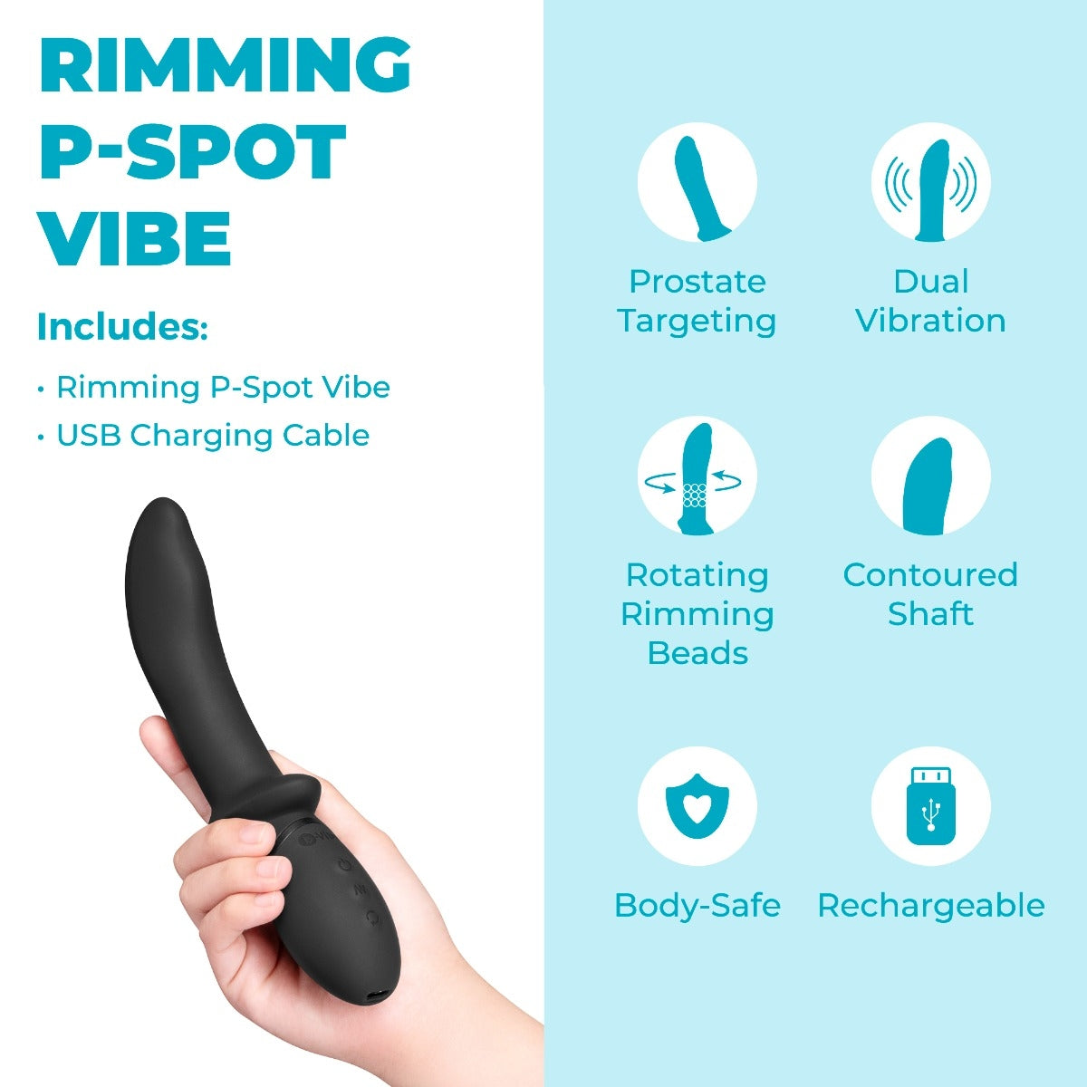b-Vibe Rimming P-Spot Vibe Prostate Massager feature list
