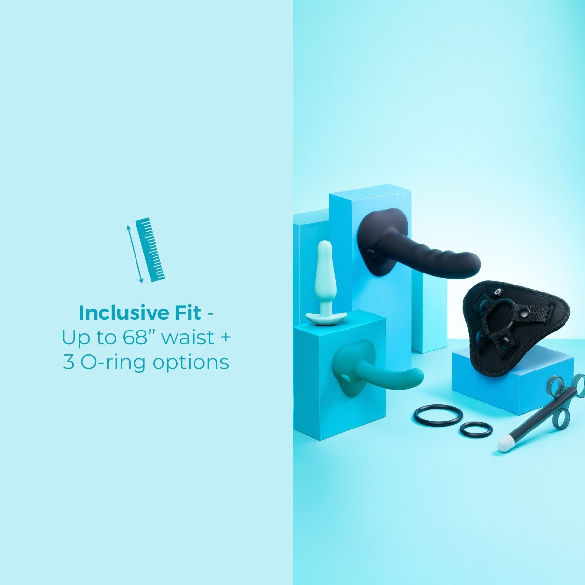 b-Vibe Strap-It-On kit bullet vibrator pouch optional enhancement pegging