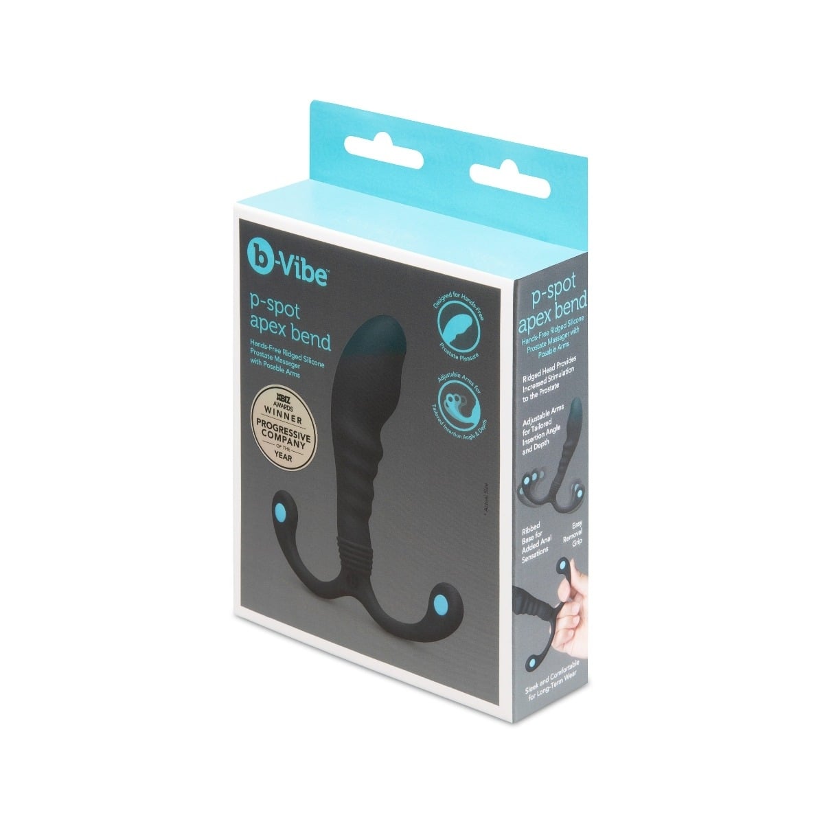 b-Vibe p-spot apex bend packaging front and side