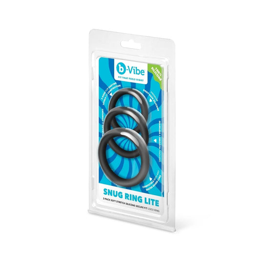 b-Vibe SNUG RING LITE - 3-PACK SNUG FIT SILICONE COCK RING packaging