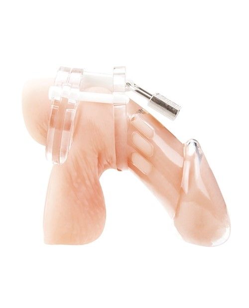 Blue Line Acryllic See-Thru Chastity Cock Cage (8131791651055)