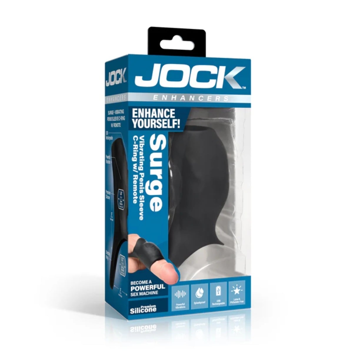 JOCK Surge Vibrating Penis Sleeve C-Ring w/ Remote