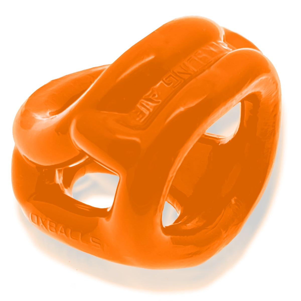 Oxballs Cocksling Air Cock Ring Ball Stretcher Orange (8251336949999)