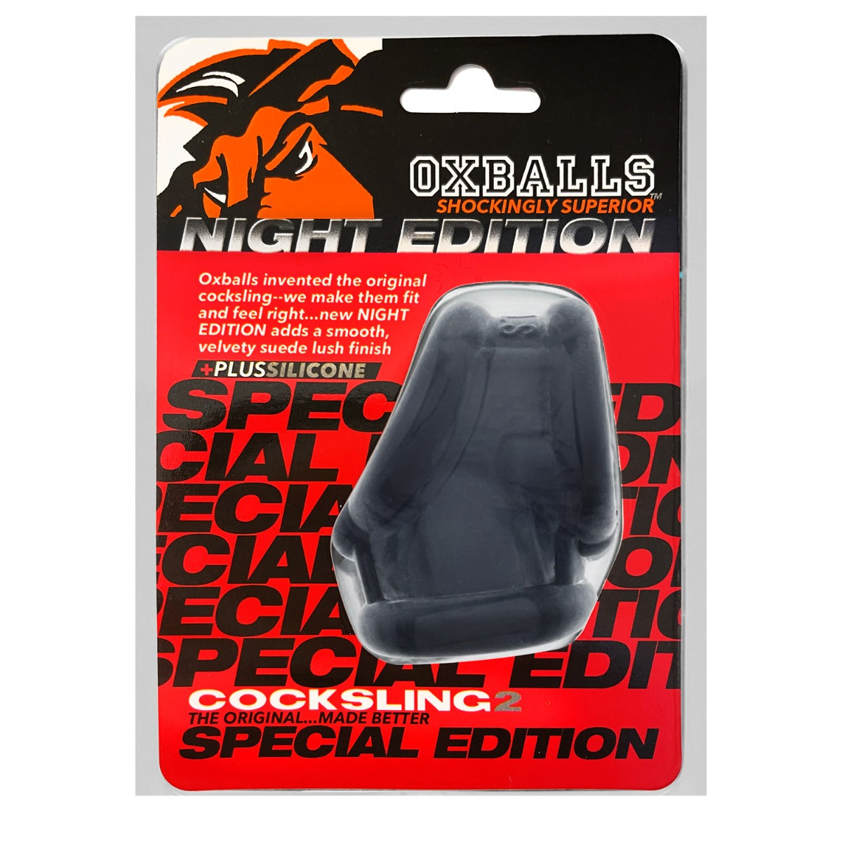 Oxballs Cocksling 2 Cock Ring Ball Stretcher Special Edition Night (8251307262191)