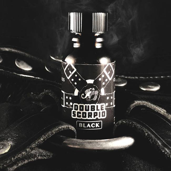Double Scorpio Black Leather 10ml - Earthy Leather & Tobacco Isobutyl Nitrite Room Aroma | Poppers