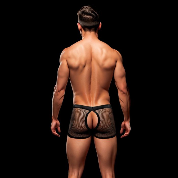 Envy Snap Down Mesh Boxer Brief Black