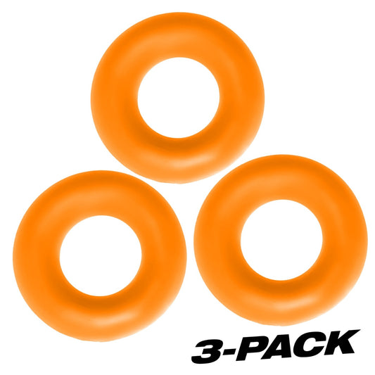 Oxballs Fat Willy Rings 3 Pack Cock Ring Orange (8251343798511)
