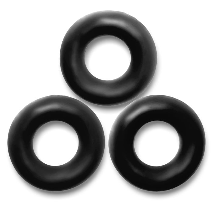 Oxballs Fat Willy Rings 3 Pack Cock Ring Black (7565046874351)