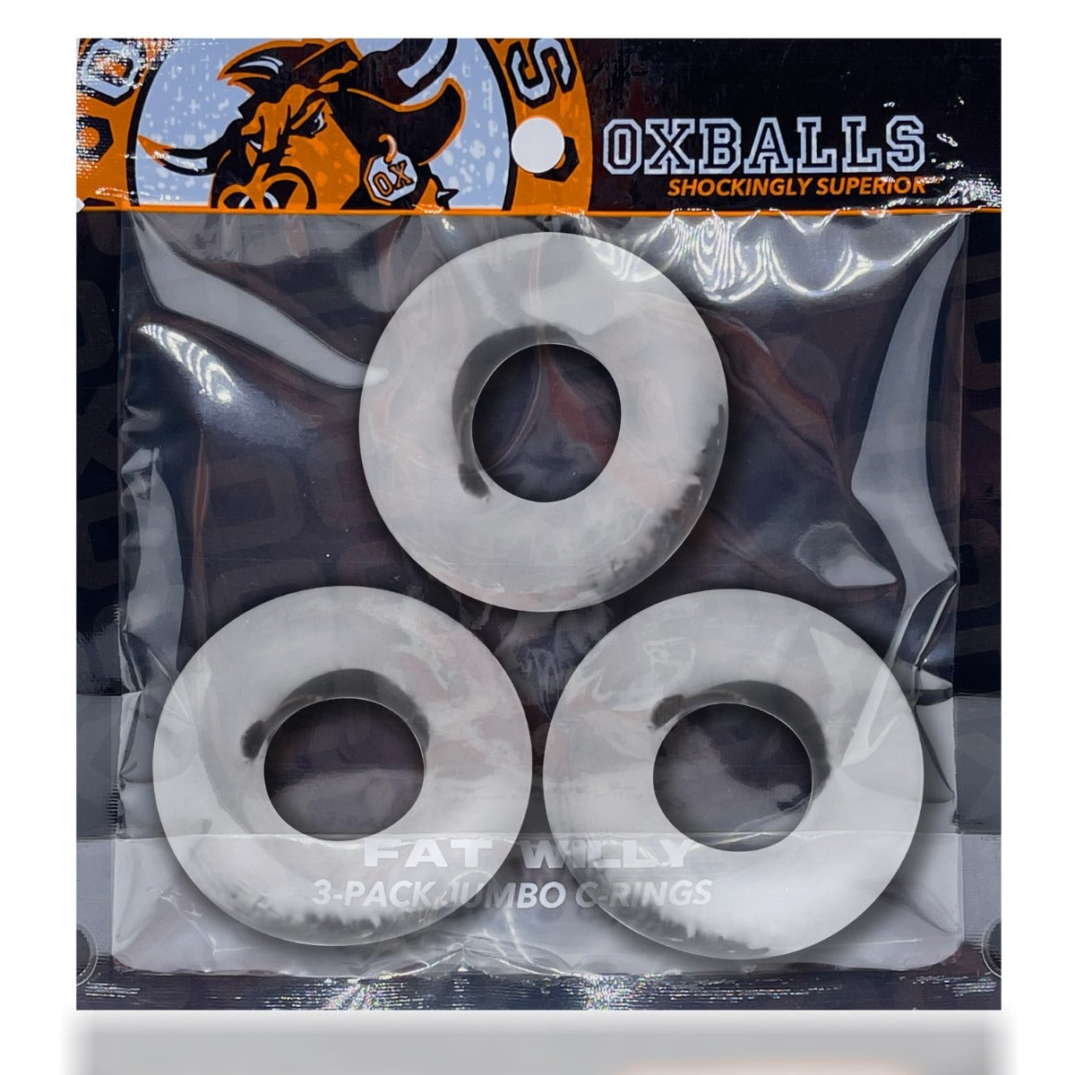 Oxballs Fat Willy Rings 3 Pack Cock Ring Clear (7565048217839)