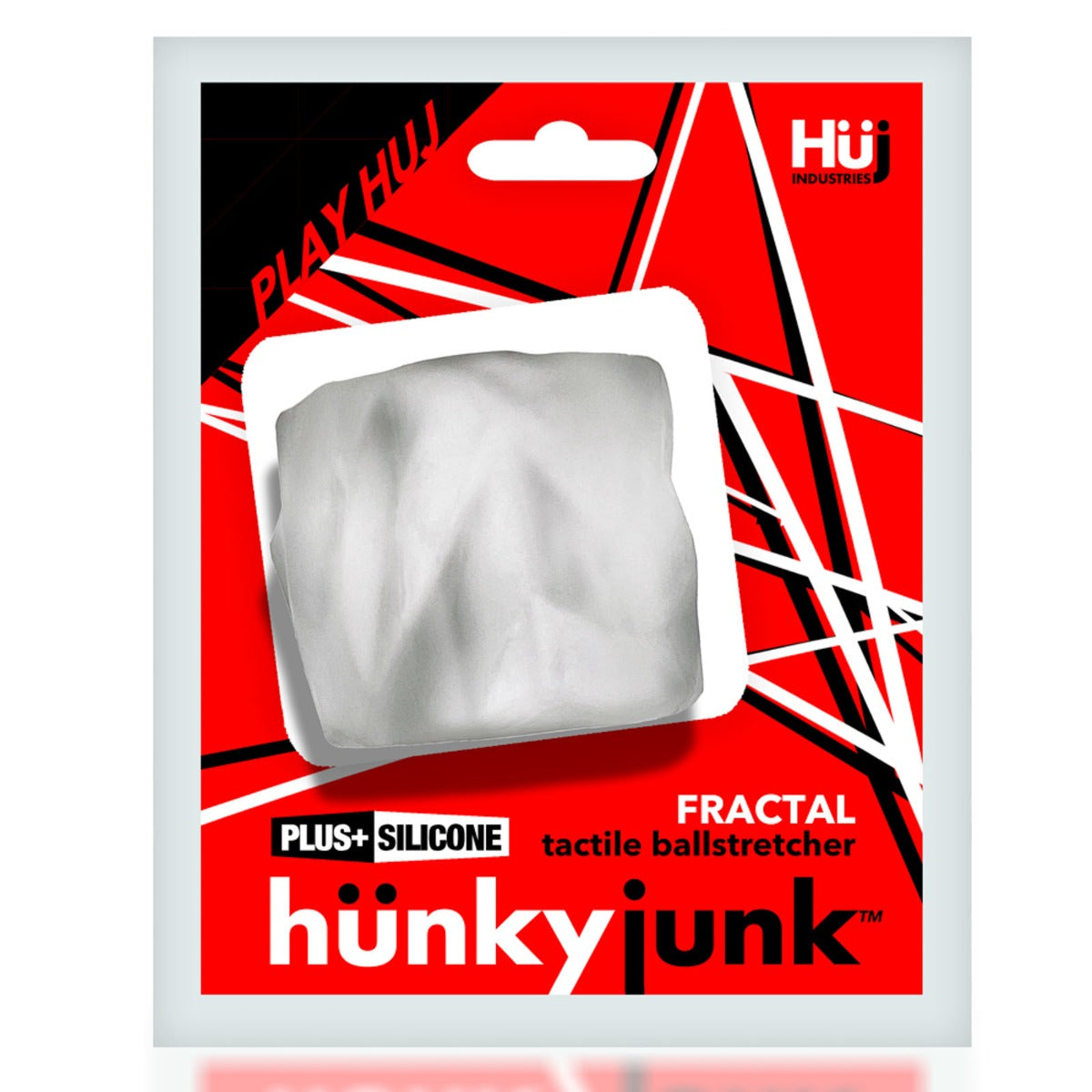 Hunkyjunk Fractal Tactile Ball Stretcher Clear Ice (8124268183791)