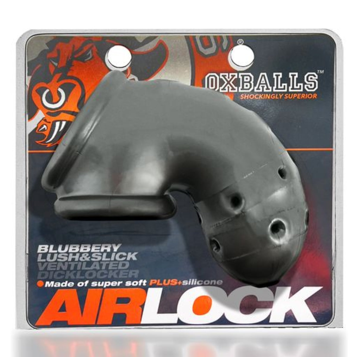 Oxballs Airlock Air-Lite Vented Chastity Cock Cage Steel (8133015404783)