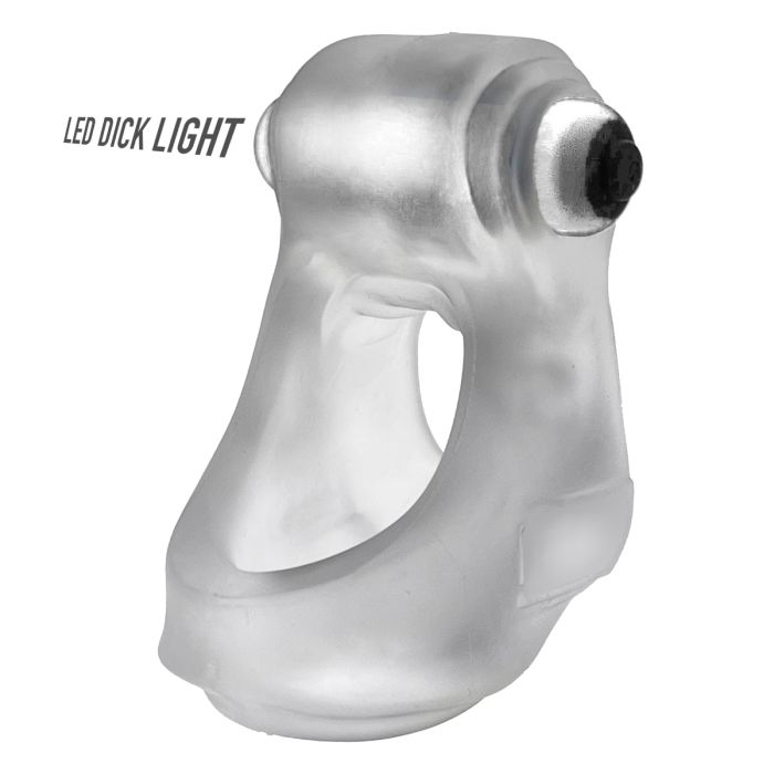 Oxballs Glowsling LED Cocksling Cock Ring Clear Ice