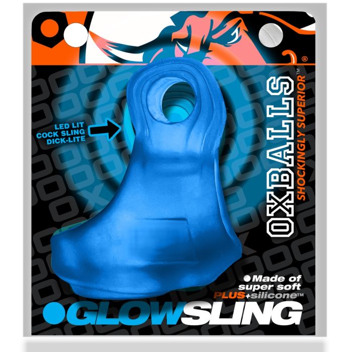 Oxballs Glowsling LED Cocksling Cock Ring Blue ice