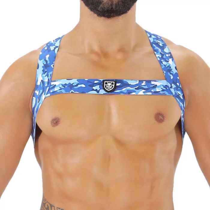 TOF Paris Elastic Chest Harness Blue Camo