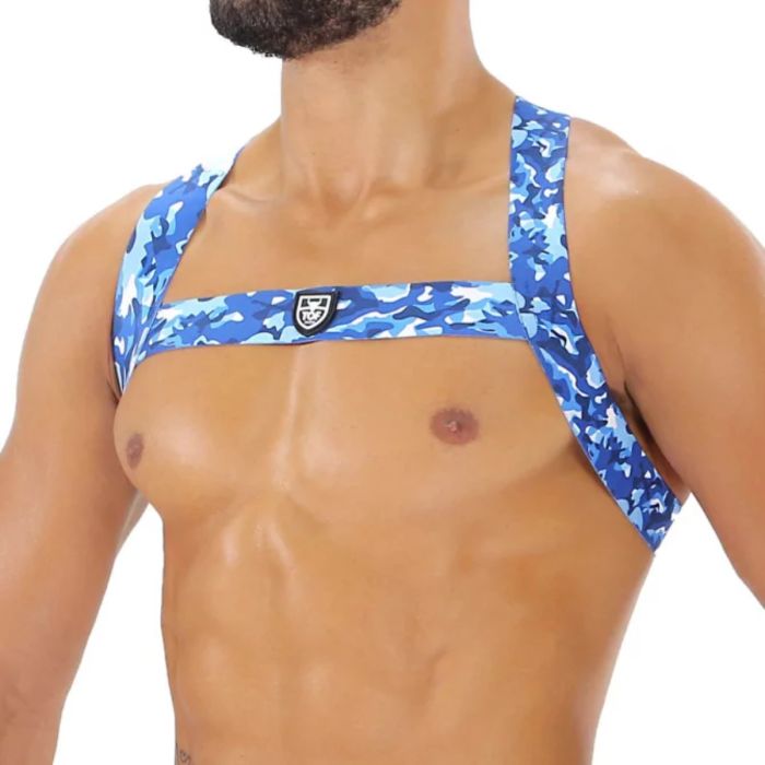 TOF Paris Elastic Chest Harness Blue Camo