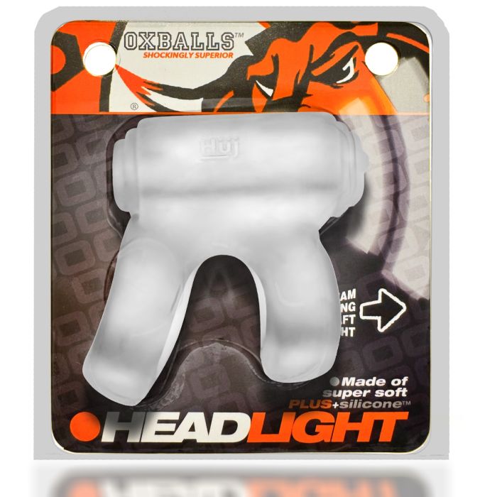 Oxballs Headlight Shaft-Holster LED  Vibrating Cock Ring Clear Ice