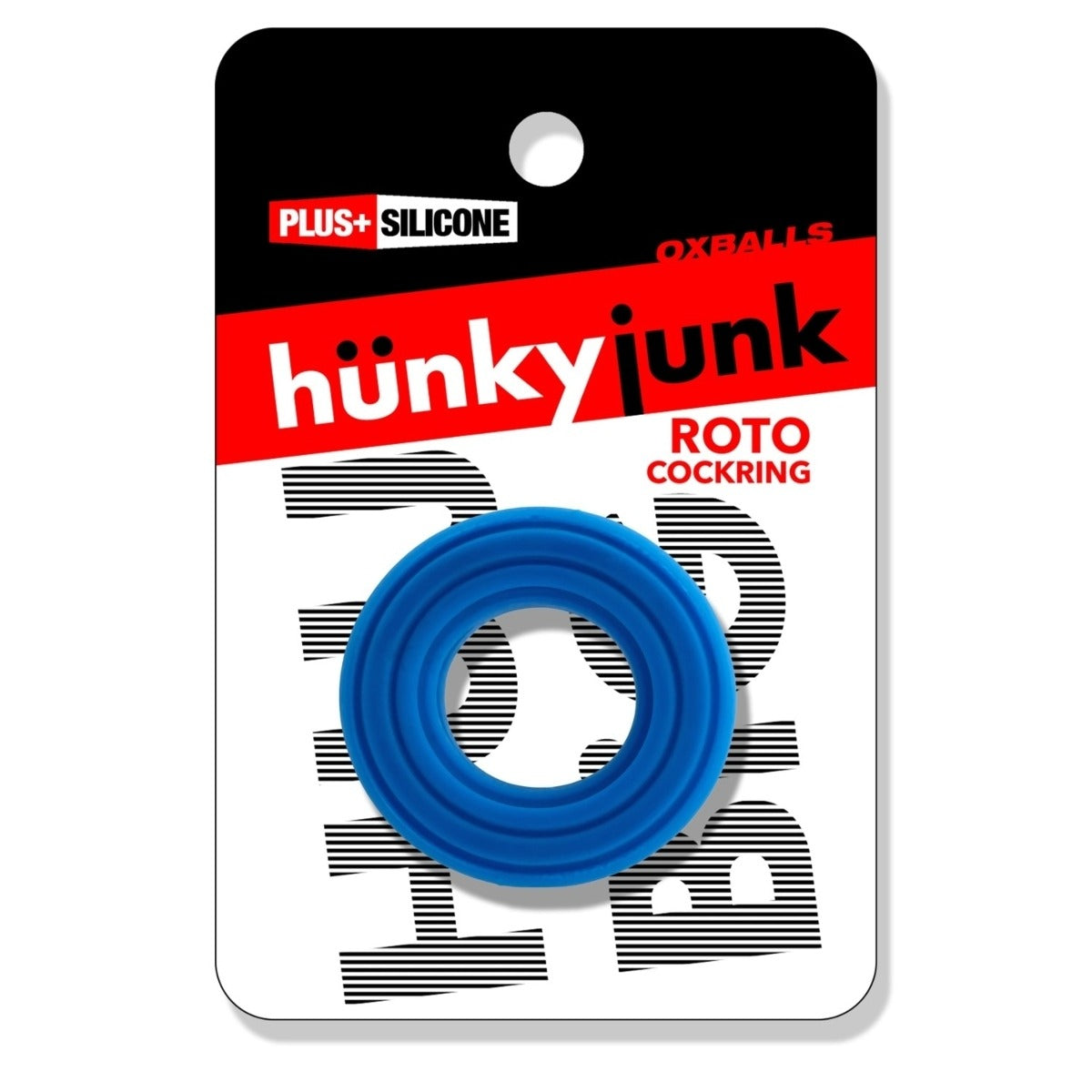 Hünkyjunk Roto Grooved Gripper Cock Ring Teal Fizz packaging