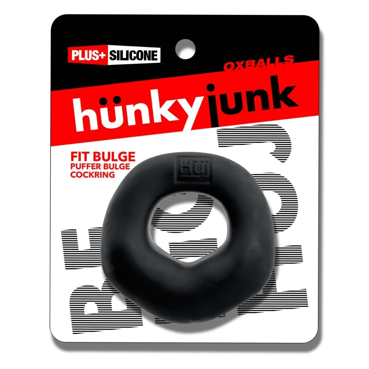 Hünkyjunk Fit Bulge Padded Cock Ring Black Fog packaging front