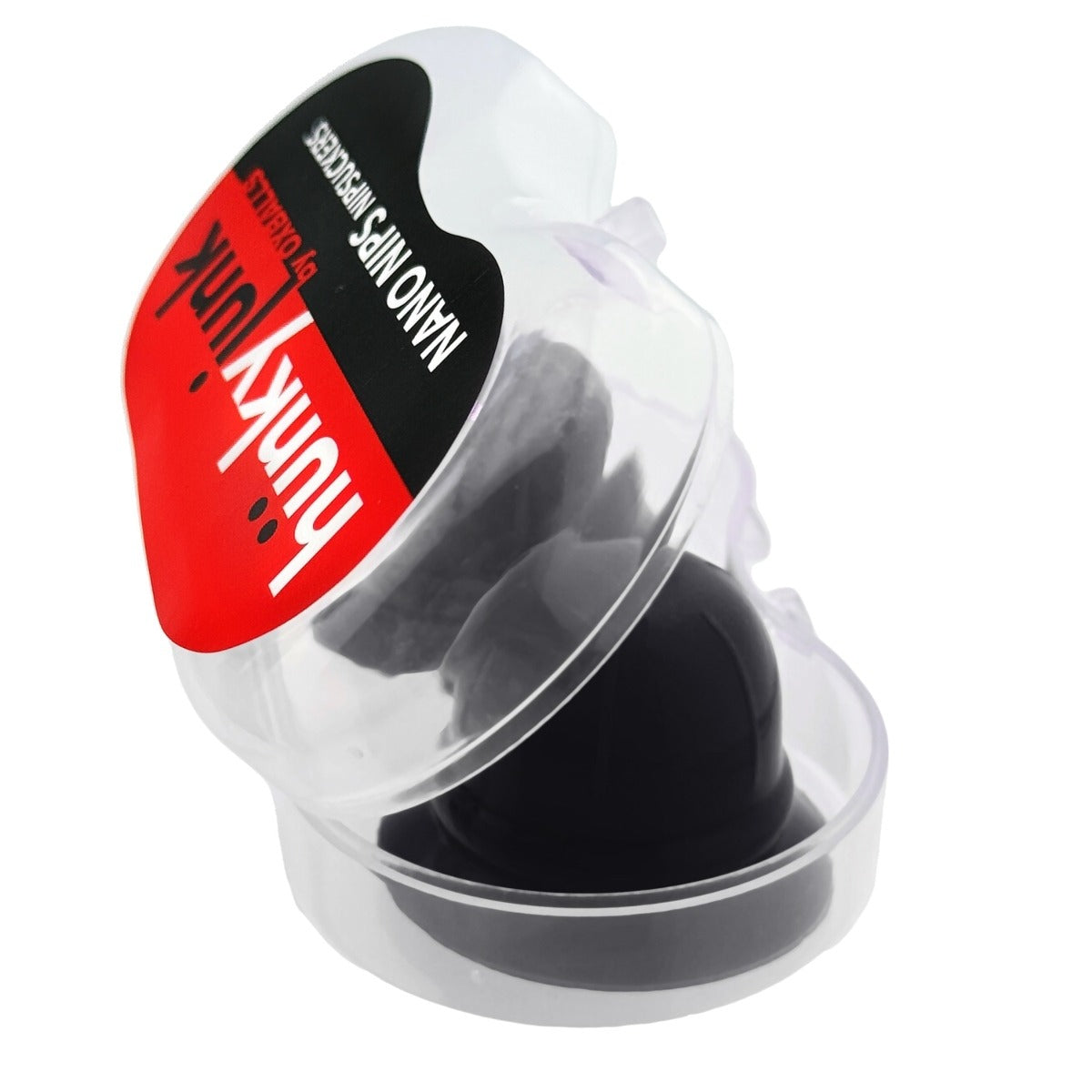 Hunkyjunk Nano Nips Nipple Nubs Black inside included protective case