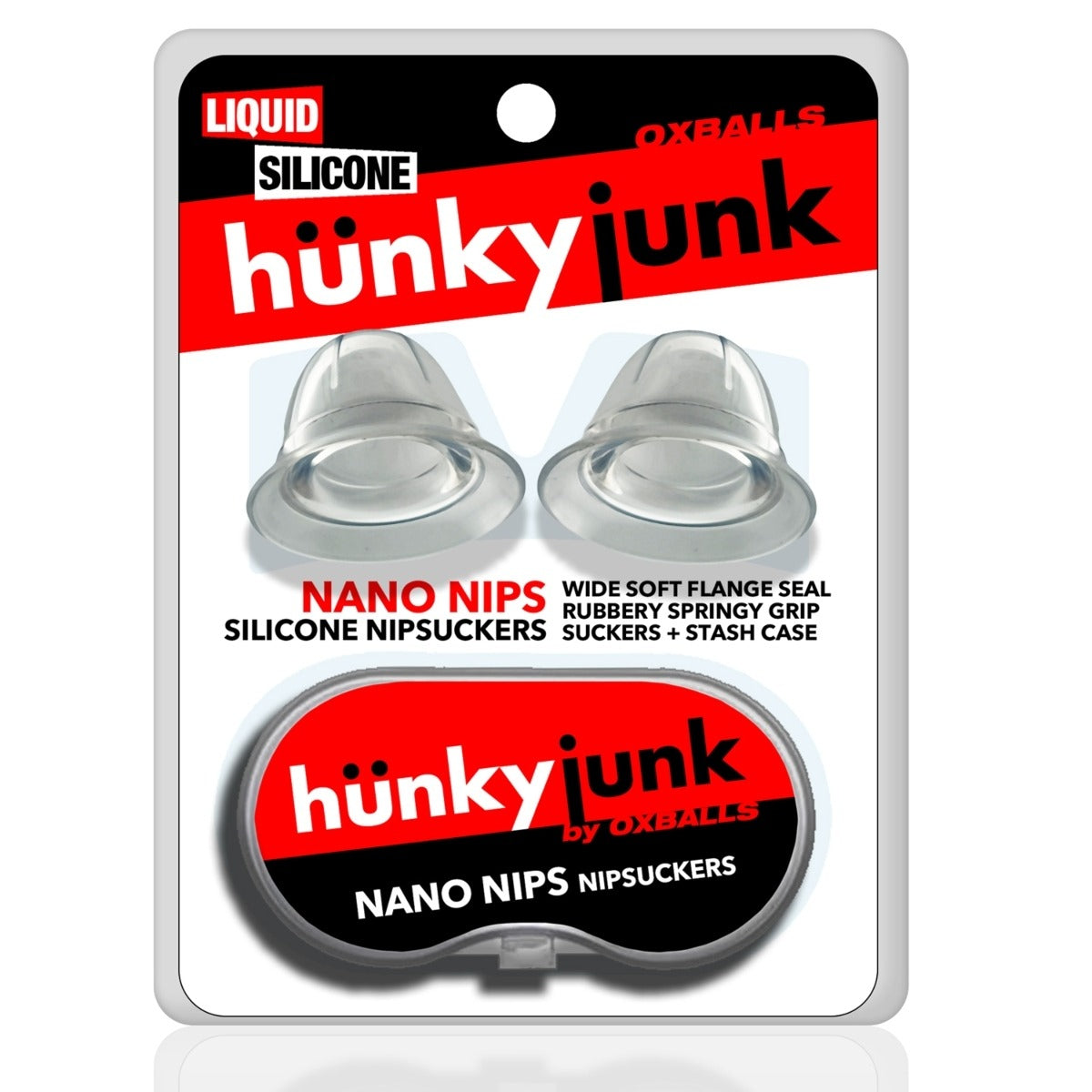 Oxballs Nano Nips Nipple Nubs Clear packaging front