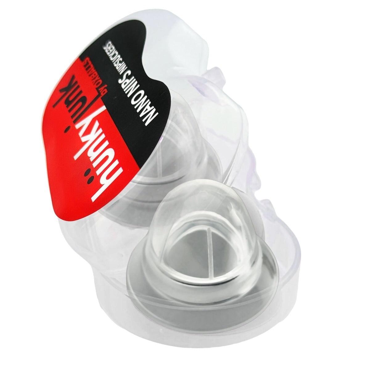 Oxballs Nano Nips Nipple Nubs Clear in the storage case