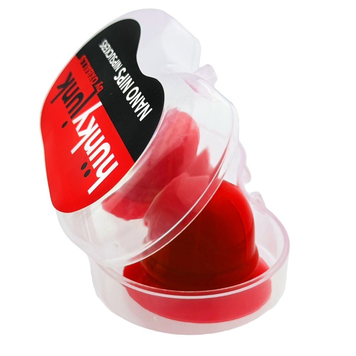 Hunkyjunk Nano Nips Nipple Suckers Red Silicone with included protective case