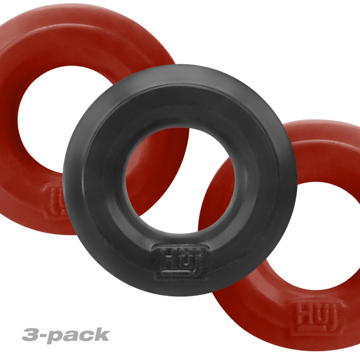 Hunkyjunk HUJ C-Ring 3 Pack Cock Ring Cherry Tar Ice (8251403829487)