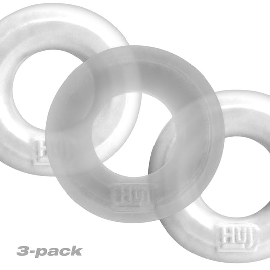 Hunkyjunk HUJ C-Ring 3 Pack Cock Ring White Ice (8251404714223)