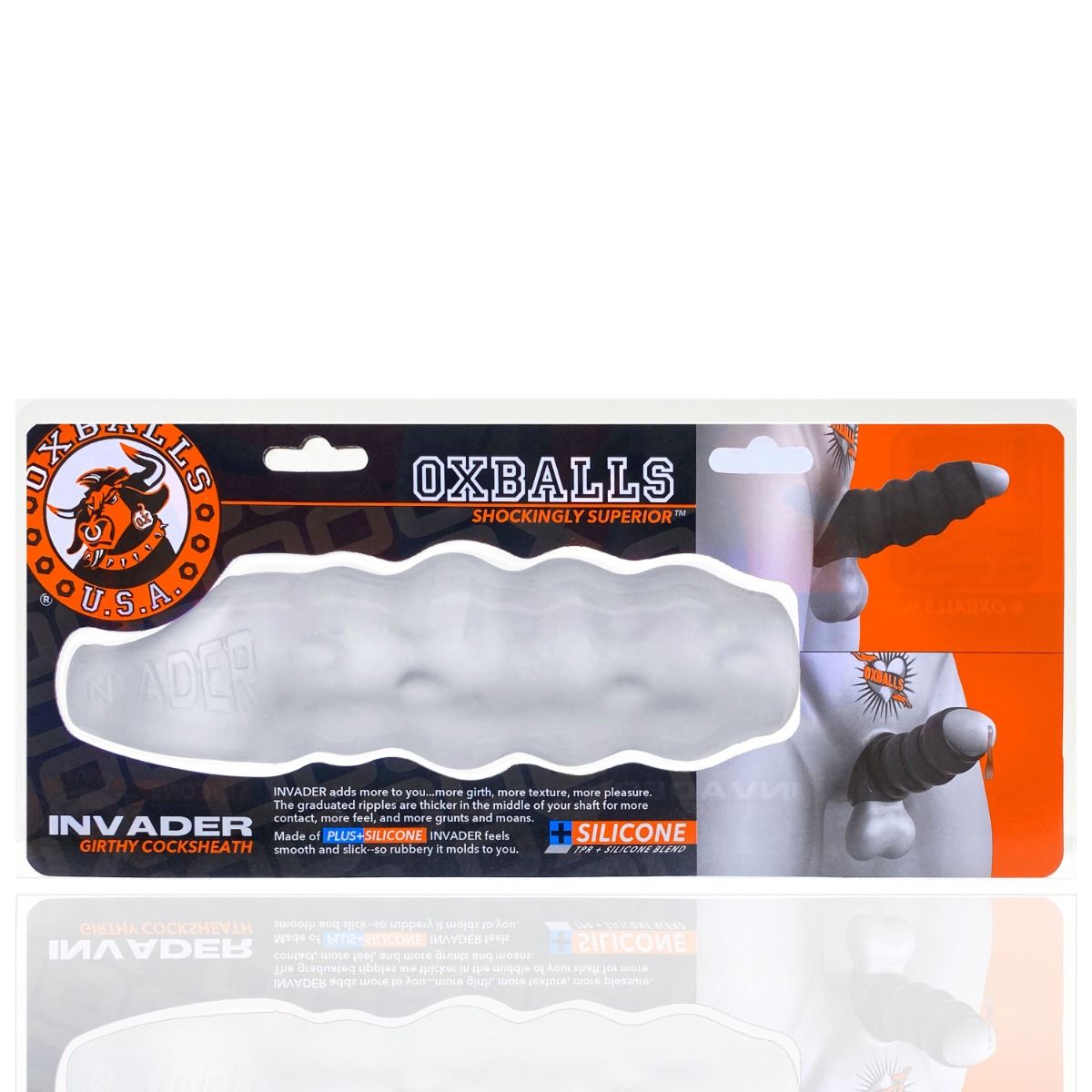 Oxballs Invader Cock Sheath Clear Ice (8251320238319)