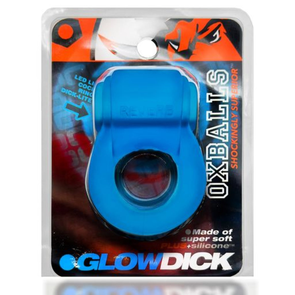 Oxballs Glowdick Cock Ring with LED Blue Ice (8212461420783)