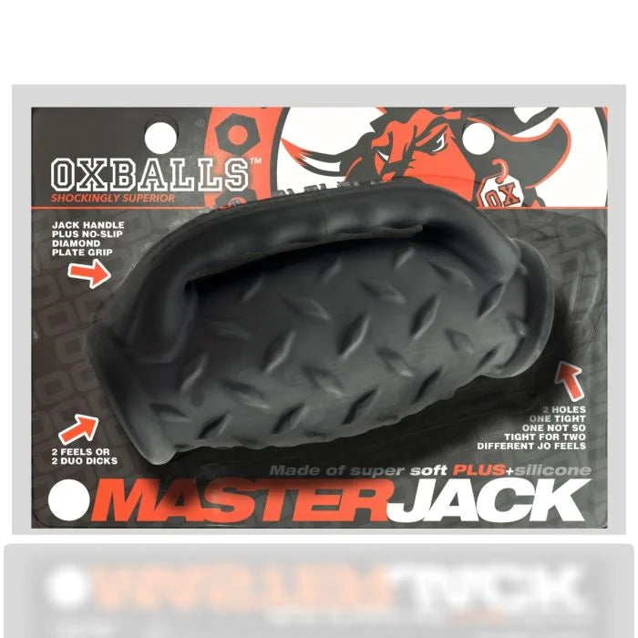 Oxballs Masterjack Double Ended Stroker Masturbator Black Ice