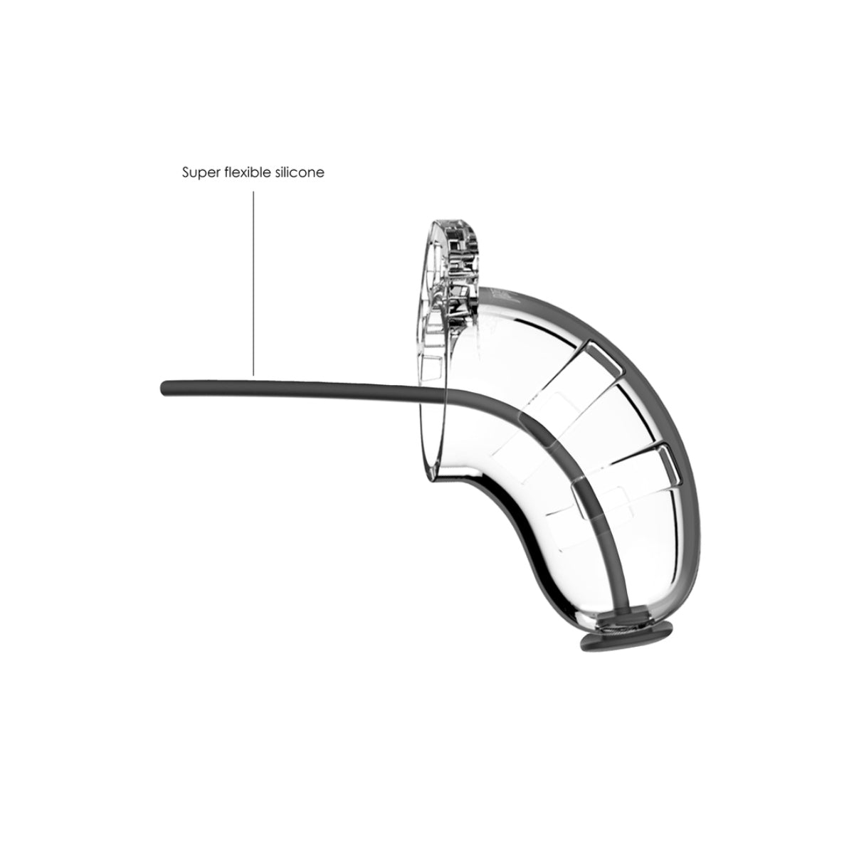 Man Cage Model 15 Chastity Cock Cage with Urethral Sounding Transparent 3.5 inches