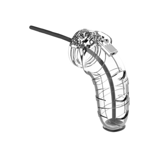 Man Cage Model 17 Chastity Cock Cage with Urethral Sounding Transparent 5.5 inches