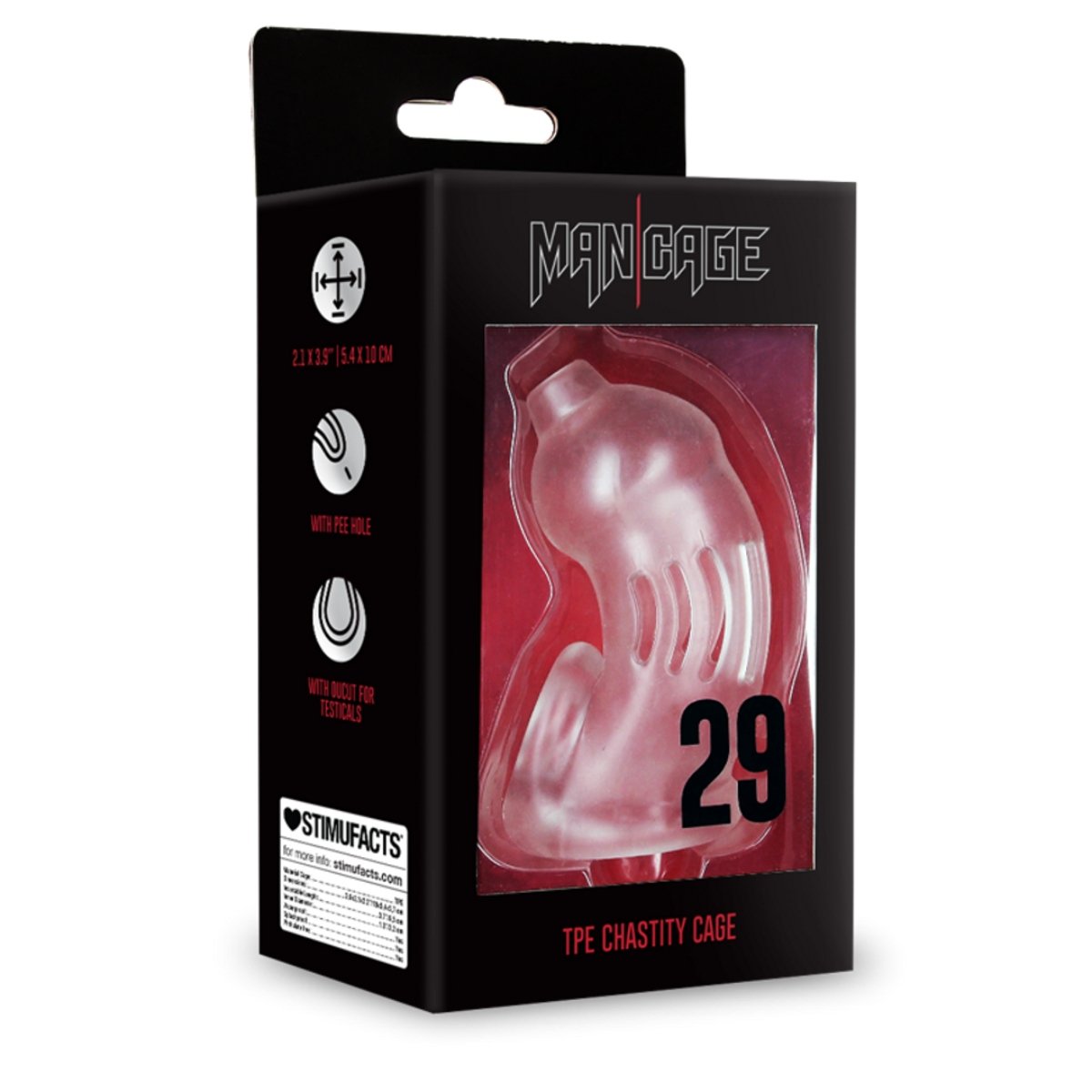 Man Cage Model 29 Chastity Cock Cage TPE Transparent