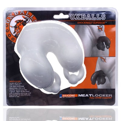 Oxballs Meatlocker Full Cover Chastity Sheath White Ice